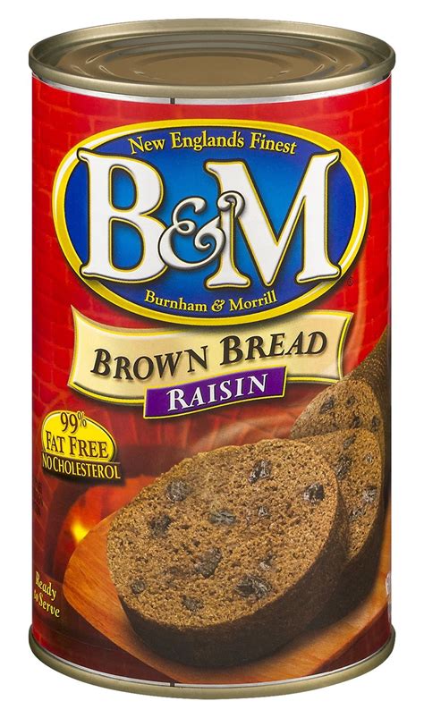 B&M Raisin Brown Bread, Authentic New England Taste, 16 oz Can ...
