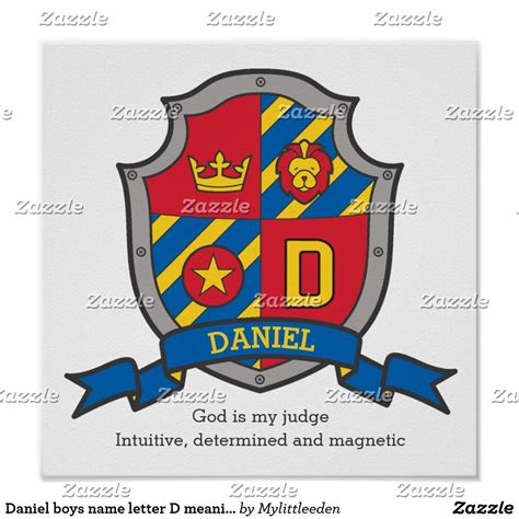 Wade boys name meaning bear letter w green crest poster zazzle – Artofit
