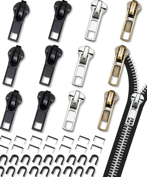 Amazon.com: Zipper Repair Kit (52 Pcs), Universal #5 Zipper Replacement ...
