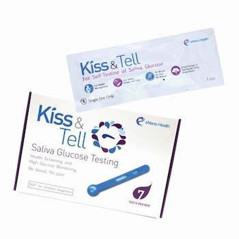 Kiss & Tell Saliva Rapid Blood Glucose Test Strips (7 individually ...