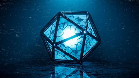 Download wallpaper 1920x1080 shape, triangles, edges, glow, art, blue ...