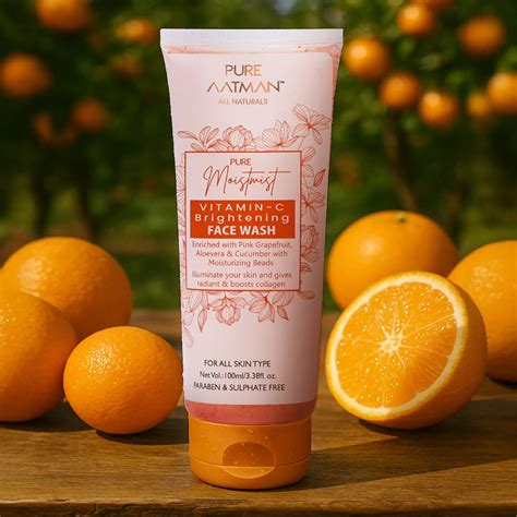 Vitamin C Face Wash-Brightens the Skin With PinkGrape Fruit & Cucumber ...