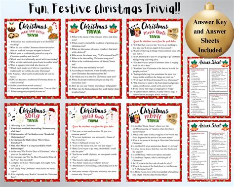 Printable Christmas Quiz 的图像结果