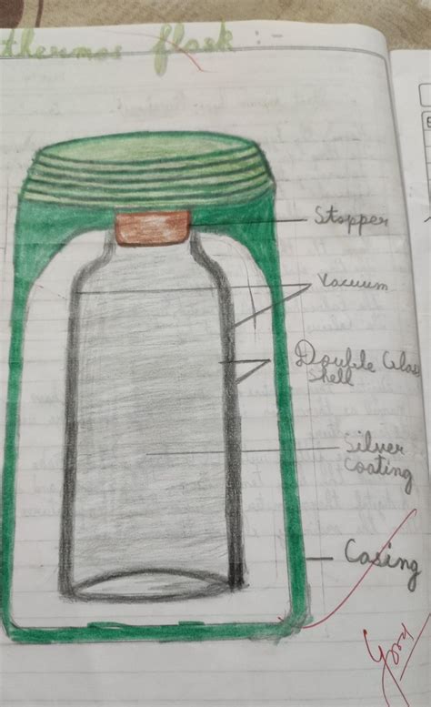 Explain the principle structure and working of thermos flask with well ...