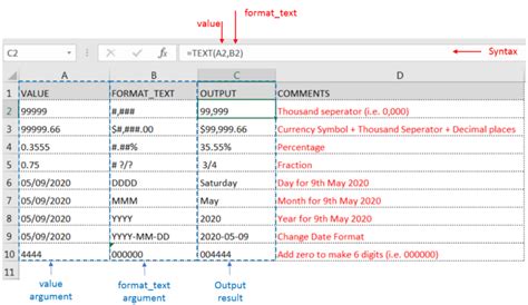 Image result for How to Use Text Function Excel
