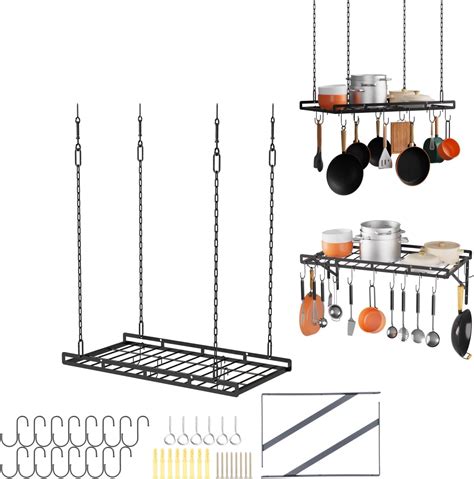Amazon.com: CHOEZON Hanging Pot Rack, Ceiling Mounted Pot Hanger for ...