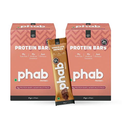 Phab Protein Bars with 21g Protein, No Preservatives, No Artificial ...