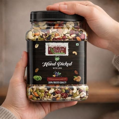 Mixed Dry Fruits & Seeds 1kg (500g x 2 Jars) | 15+ Varieties with ...