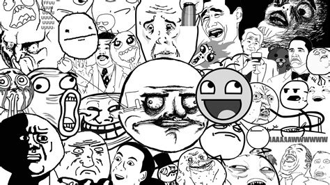 Download Meme Faces Black And White Wallpaper | Wallpapers.com