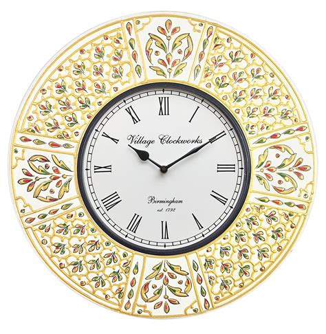 Buy RoyalsCart Handcrafted Wooden Analog Wall Clock for Elegant ...