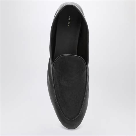 The Row Black Leather Awar Loafer | Balardi