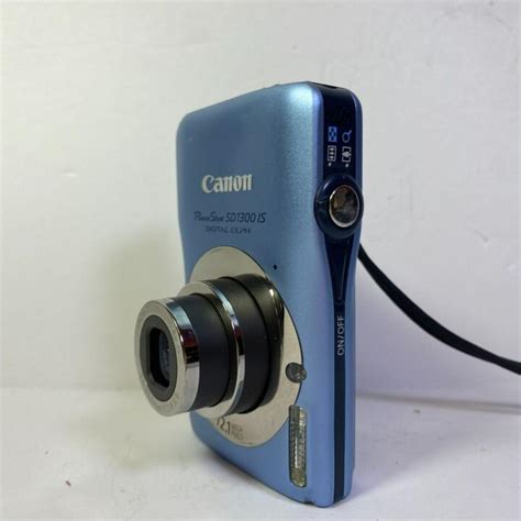 Canon PowerShot SD1300 IS ELPH 12.1MP Blue Digital... - Depop
