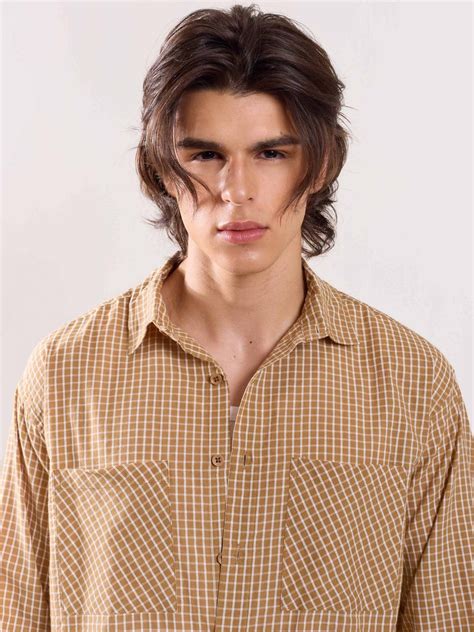 Buy Beige Checked Holiday Shirt Online at Best Price | 5Feet11