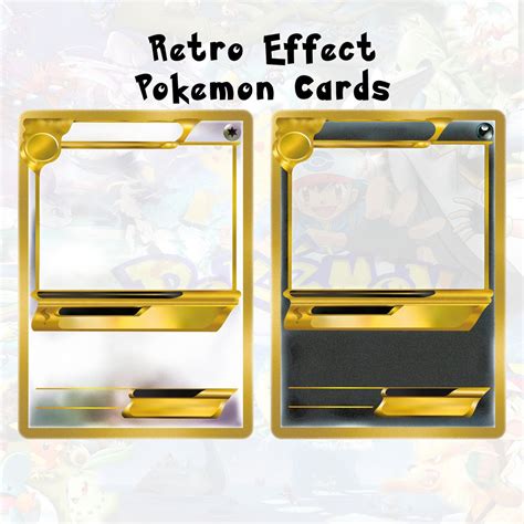 Customizable Pokemon Card Templates Pack Distressed Design, Digital ...