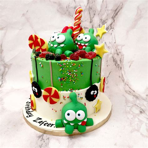 Om Nom Cake | Cut The Rope Cake | Order Custom Cakes in Bangalore ...