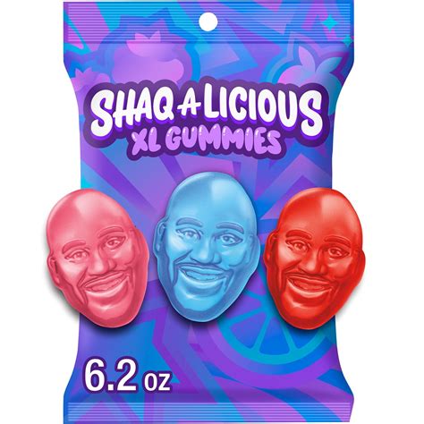 XL Shaq Gummies: Peach, Orange, Berry Punch, 6.2oz - Walmart.com