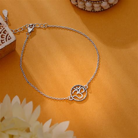 Buy Silver Bracelet Rakhi Online at Best Price | International Shipping ...