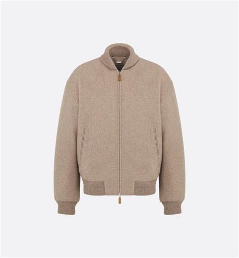 Dior Icons Bomber Jacket Beige Cashmere | DIOR