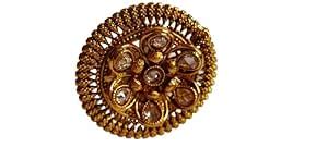 Kamaakshi Gold Gold Plated Size Adjustable Traditional Ring For Women ...
