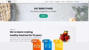 Image result for HTML Code for Food Hotel Website