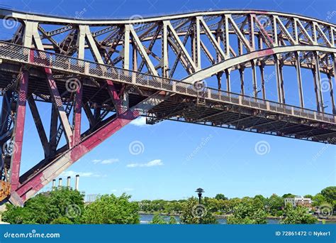 The Hell Gate Bridge (East River Arch Bridge) in New York City Stock ...