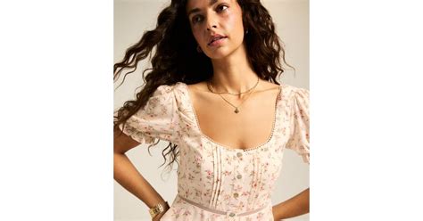 Cream Floral Print Pintuck Milkmaid Top | New Look