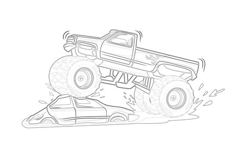 Grave Digger Monster Truck Coloring Pages Printable