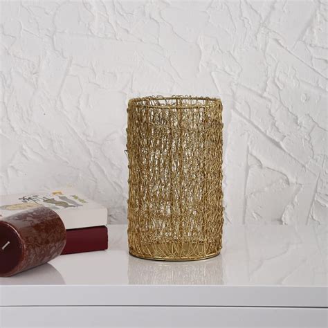 Buy Galaxy Verlin Mesh Cylindrical Hurricane Vase from Home Centre at ...