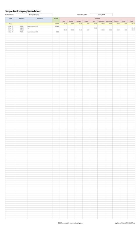 40 Free Bookkeeping Templates (Excel) - TemplateArchive