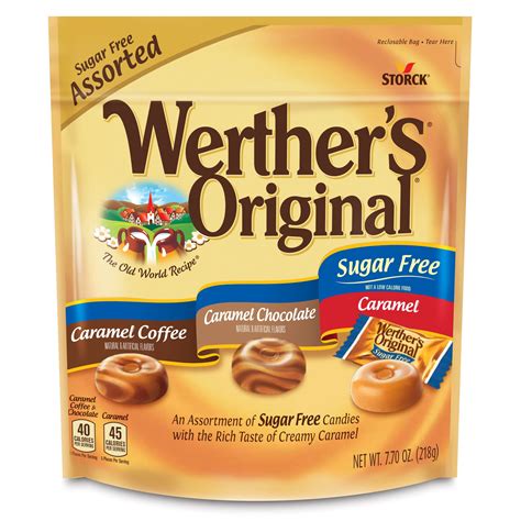 Werthers Original Sugar Free Hard Caramels, Assorted Flavors - Caramel ...