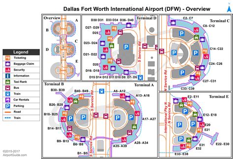 Terminals at the Dallas Fort Worth Airport DFW airport terminal map
