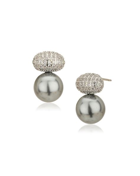 Premium Silver Plated with Pearl Stud Earring for women – Carlton ...