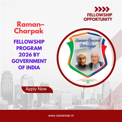 Apply for Raman Charpak Fellowship program 2026 by Government of India ...
