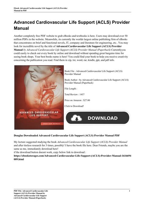 (PDF) Advanced Cardiovascular Life Support (ACLS) Provider Manual 16th ...