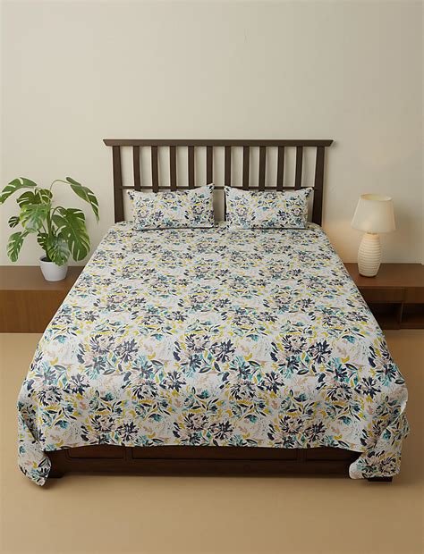 Buy Pure Cotton Printed Double Bedsheet Set at Marks & Spencer