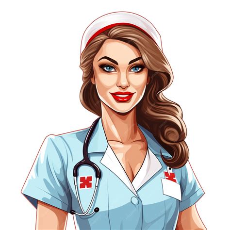 Premium Vector | Free vector nurse clipart painting isolated