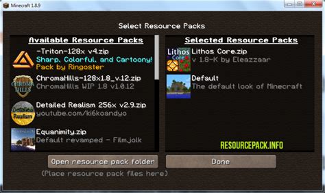 Image result for How to Install Resource Packs