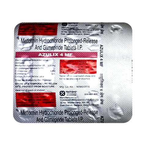 Azulix Mf 4mg Strip Of 15 Tablets: Uses, Side Effects, Price & Dosage ...