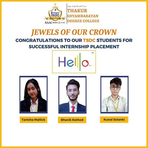 Placement at Thakur Shyamnarayan Degree College in Kandivali