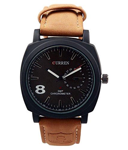Buy V-Luma Curren Brown Leather Analog Watch for Men Online at Low ...