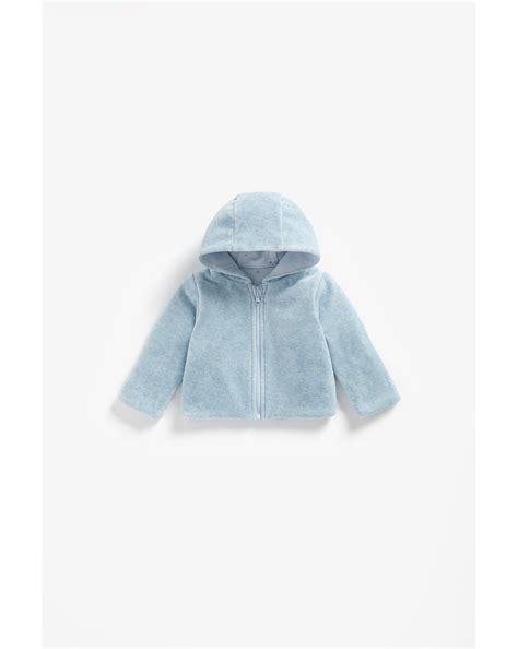 Buy Boys Full sleeves reversible velour jacket hooded - Blue Online at ...