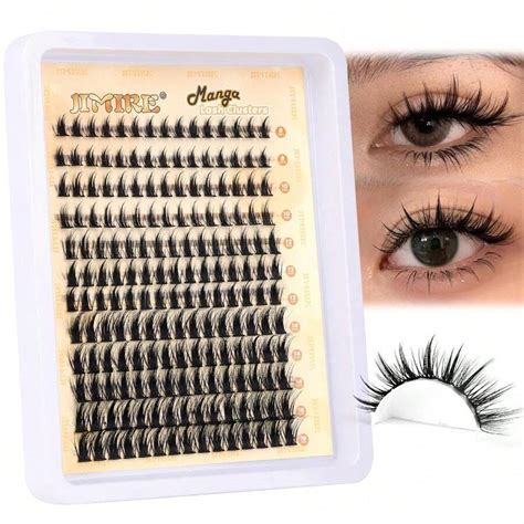 180 piezas de extensiones de pestañas en racimos estilo anime, rizadas ...