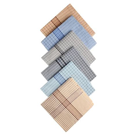 Buy (6PCS) Men's/Gents Handkerchief, Rumal, Hanky, Hankies, 100% Cotton ...