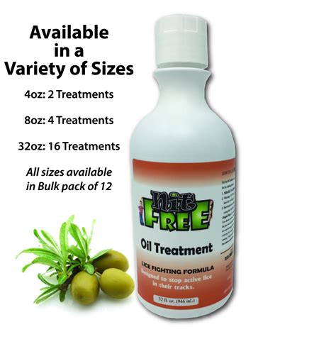 Nit Free Lice Treatment Shampoo for Head Lice. 4oz Olive Oil Based ...