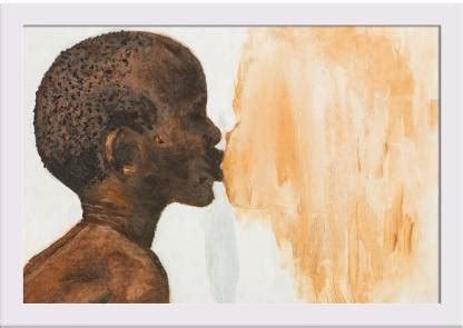 African Boy Kissing A Girl Paper Print - Abstract posters in India ...