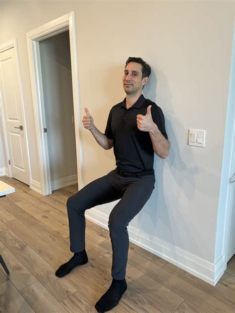Wall Sit Exercise for Quads