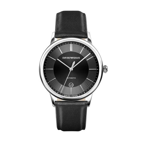 Buy Emporio Armani Men Black Swiss Analog Automatic Watch Online ...