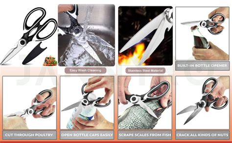 JANNYRO Kitchen Multi Function Scissor Heavy Duty Kitchen Shears ...