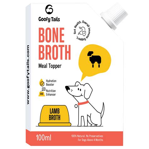 Goofy Tails Lamb Bone Broth for Dogs, Human Grade, Preservative Free ...