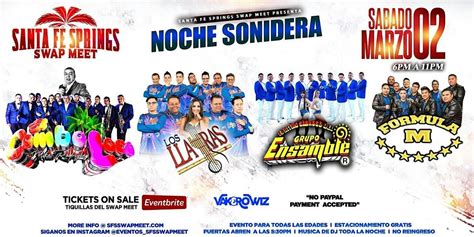 Noche Sonidera con El Combo Loco, Los Llayras, Grupo Ensamble y Formula ...